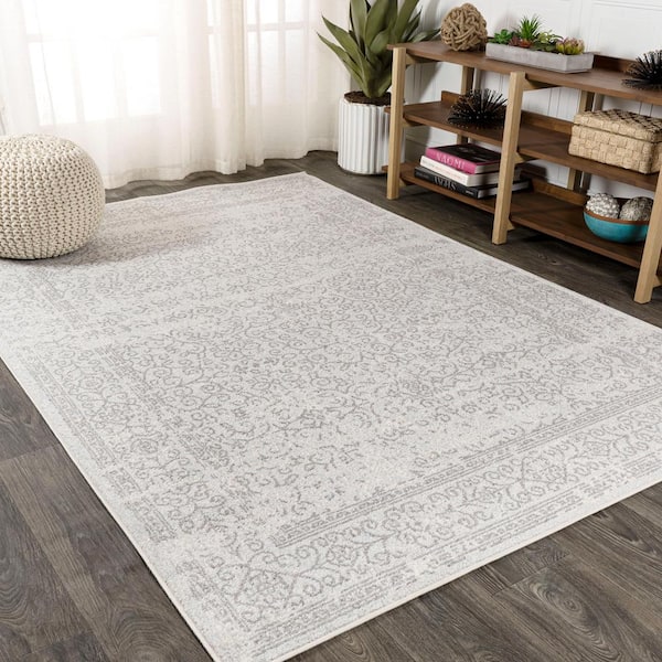 Ferro Filigree Modern Gray Gray/Dark Gray 8 ft. x 10 ft. Area Rug
