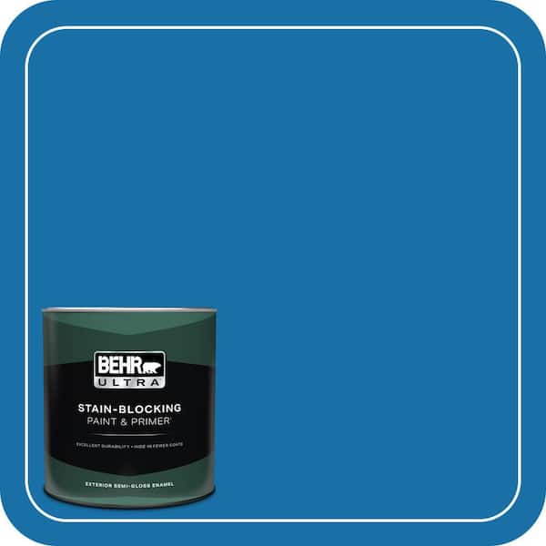 BEHR ULTRA 1 qt. #560B-7 Cerulean Semi-Gloss Enamel Exterior Paint & Primer