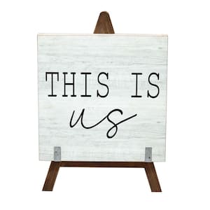 This Is Us Wooden A-Frame Tabletop Decor