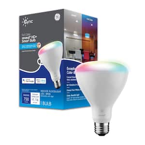 Reveal 65-Watt EQ 7000K BR30 Full Color Indoor Flood Smart Bulb 1-Pack