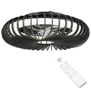 23 in. Color Changing Integrated LED Black Plywood Indoor Ceiling Fan with Light Kit and Remote Control Included