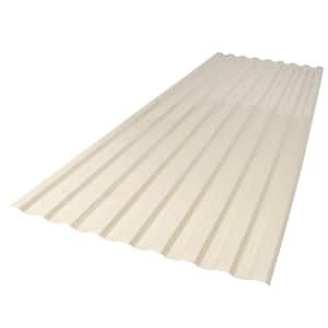 26 in. x 6 ft. Corrugated Polycarbonate Roof Panel in Smooth Cream