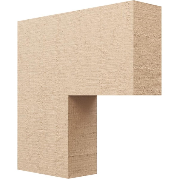 Ekena Millwork 9 in. x 36 in. x 36 in. Thin Chapel Hill Rough Cedar Woodgrain TimberThane Corbel, Primed Tan