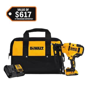 20V MAX XR 16-Gauge Electric Cordless Angled Finishing Nailer Kit