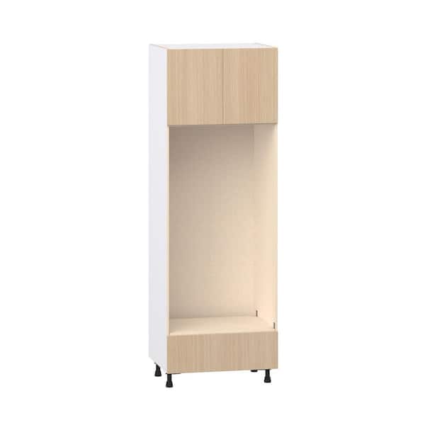 Timberline 30 in. W x 24.5 in. D x 89.5 in. H Assembled Shaker Double Oven Kitchen Cabinet in Mojavi Oak with Drawer
