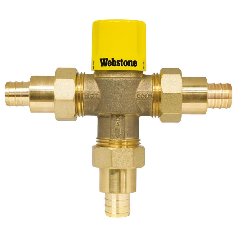 NIBCO 1/2 in. PTC x 1/2 in. PTC Brass Thermostatic Mixing Valve H