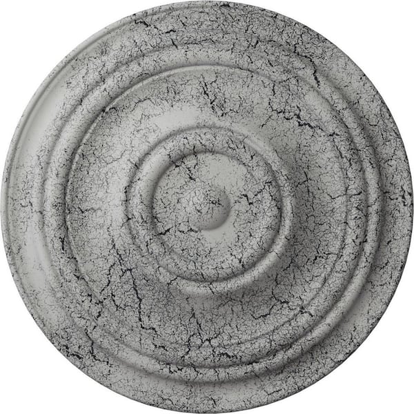 Ekena Millwork 2-1/2 in. x 31-1/2 in. x 31-1/2 in. Polyurethane Traditional Ceiling Medallion, Ultra Pure White Crackle