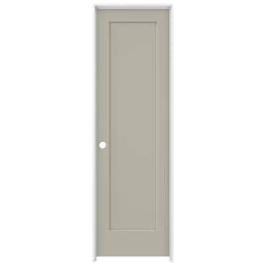 24 in. x 80 in. Madison Desert Sand Right-Hand Smooth Solid Core Molded Composite MDF Single Prehung Interior Door