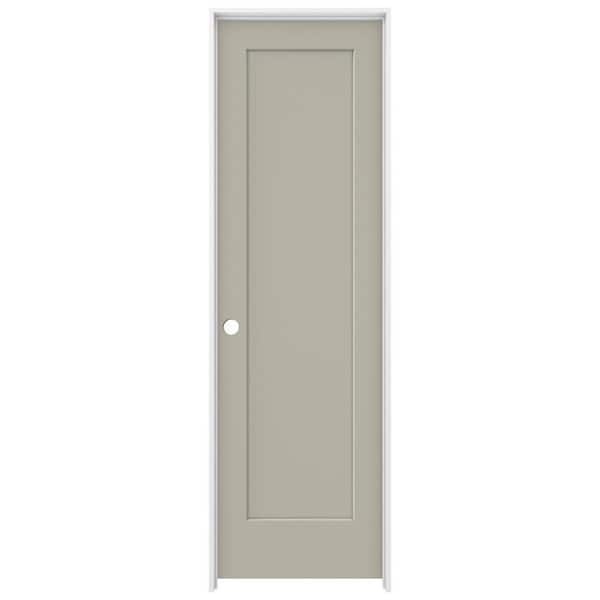 JELD-WEN 24 in. x 80 in. Madison Desert Sand Right-Hand Smooth Solid Core Molded Composite MDF Single Prehung Interior Door