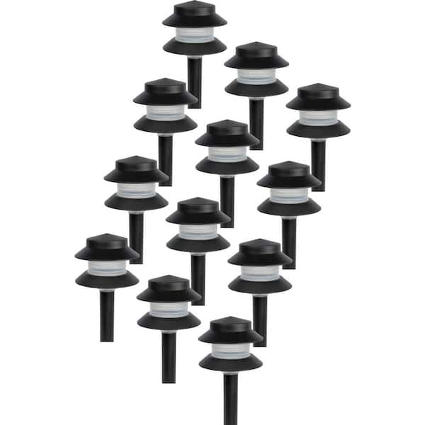 Lukyamzn Black Low Voltage Plug-in Path Light Waterproof with 3200K for Outdoor