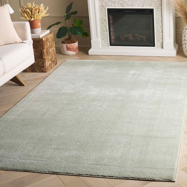 SAFAVIEH Revive 4 ft. x 6 ft. Sage Modern Solid Area Rug REV114W-4 ...