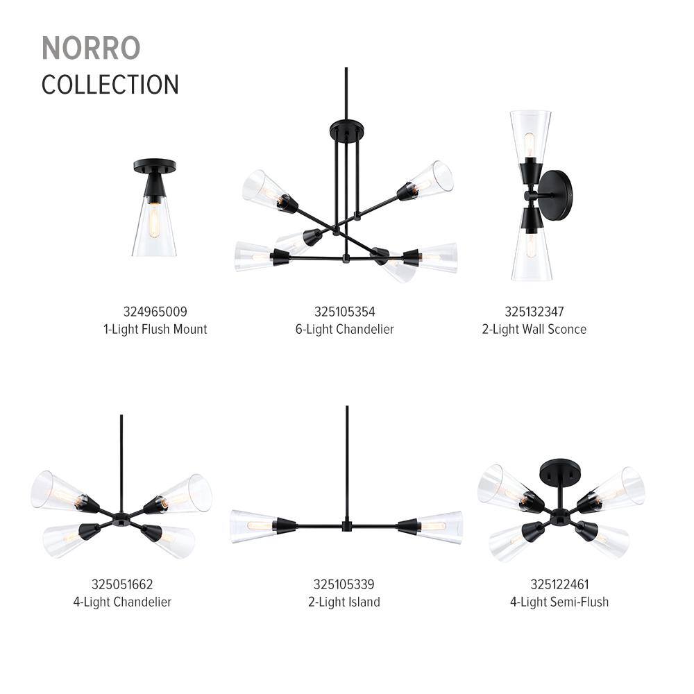 Norro Mid-Century Modern Sputnik Black Pendant Light
