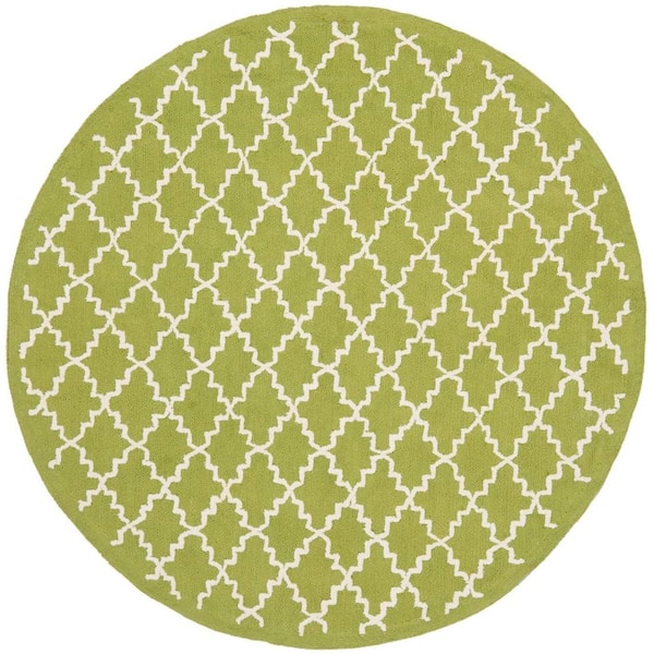 SAFAVIEH Newport Olive/Ivory 4 ft. x 4 ft. Round Area Rug