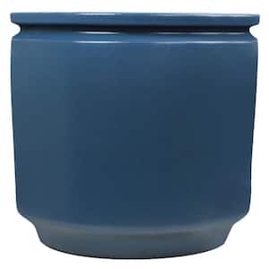 12 in. Ray Ocean Blue Ceramic Planter