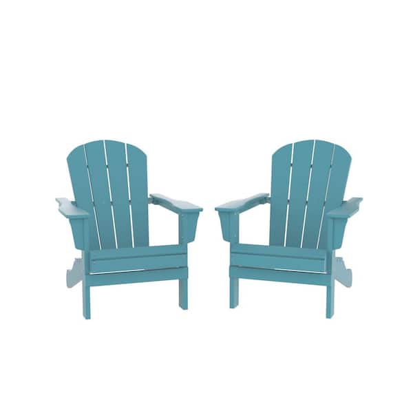 cenadinz Blue HDPE Adirondack Chair (Set of 2)