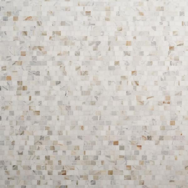 Heritage Calacatta Gold 12 in. x 12 in. Hand Clipped Joint Honed Marble Mosaic Floor and Wall Tile (1 sq. ft. / Sheet)
