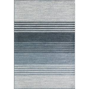 Ivida Swiss Blue 8'x10' Vintage Gray Area Rug