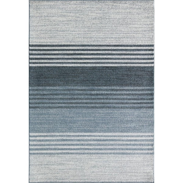 Rugs America Ivida Swiss Blue 8'x10' Vintage Gray Area Rug