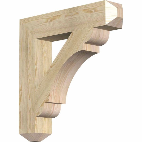 Ekena Millwork 6 in. x 36 in. x 36 in. Douglas Fir Olympic Craftsman Rough Sawn Bracket