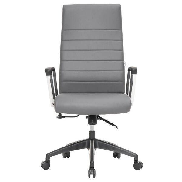 Leisuremod Hilton Modern High Back Adjustable Height Leather