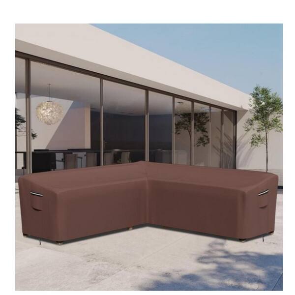 OVCRNIBI Patio Combination Slipcover, Outdoor V-Shaped Sofa Cover