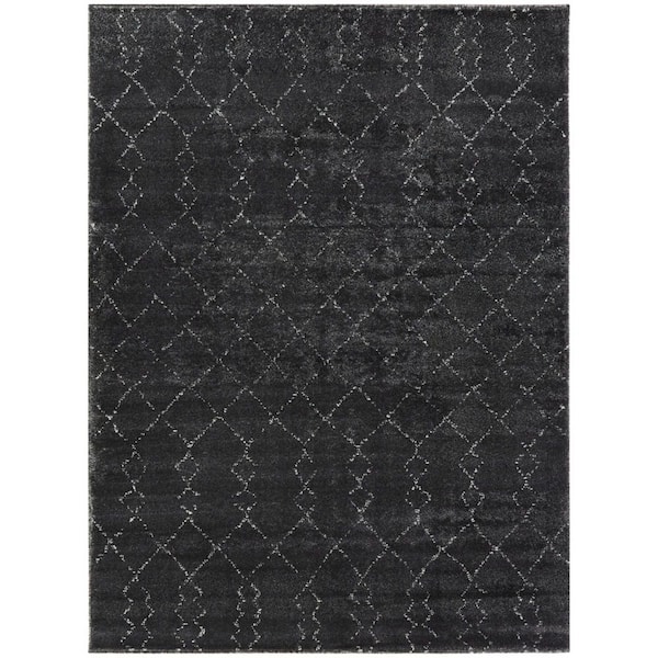 BALTA Reeves Charcoal 7 ft. 10 in. x 10 ft. Moroccan Area Rug