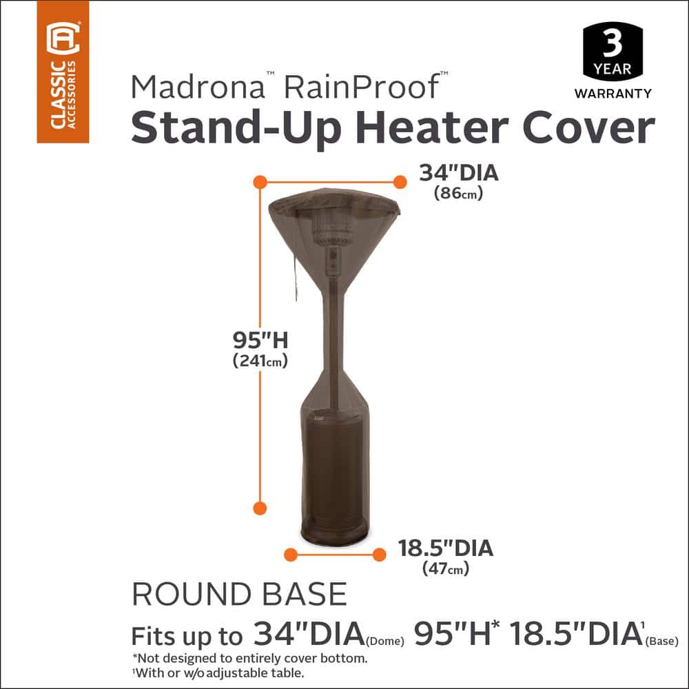 Madrona Brown Waterproof 34 Inch Patio Heater Cover