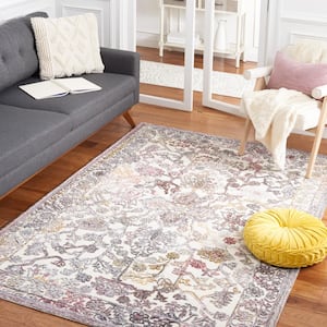 Trace Red/Ivory 4 ft. x 6 ft. Floral Area Rug