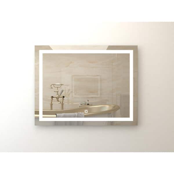 Pexfix 32 In X 24 Modern Rectangle, Illuminated Bathroom Vanity Mirrors