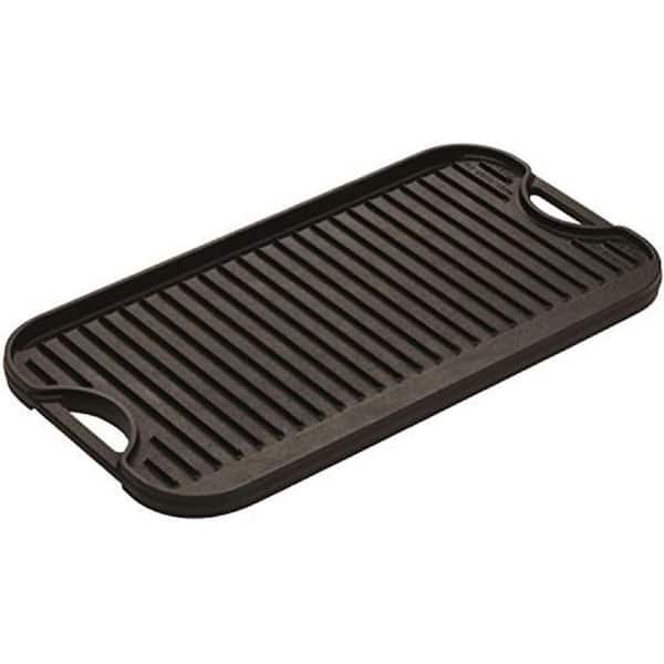 20-in Reversible Cast Iron Grill Griddle, Pre-Seasoned, For Stovetop and Campfire