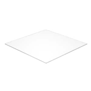 12 in. x 48 in. x 1/4 in. Thick Acrylic White Translucent 30%, 7328 Sheet