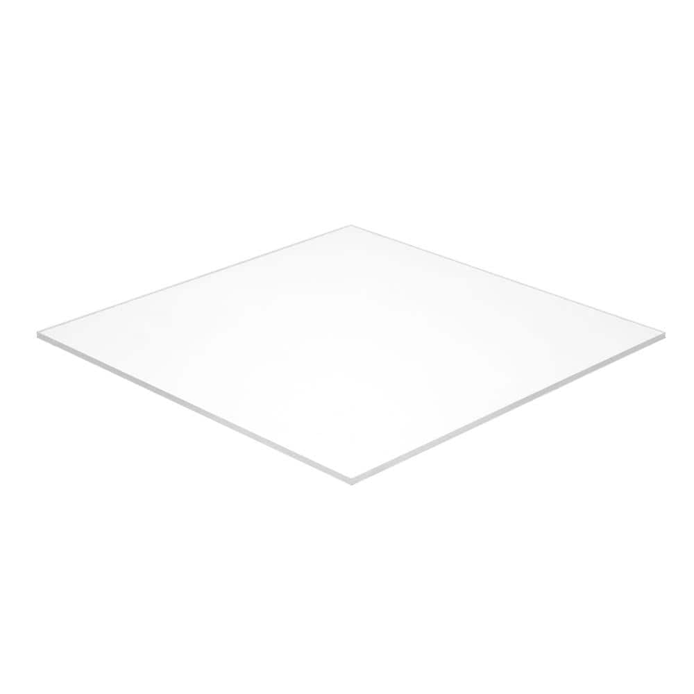 White Opaque Plexiglass Acrylic Sheet - 1/8 Thick Cast (12 x 12)