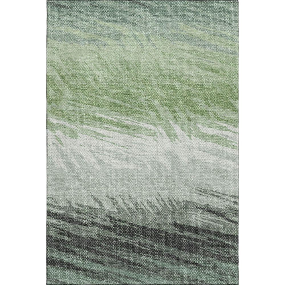 Mayfield Premium Machine Washable Abstract AMF2272 Green 8 ft. x 10 ft. Area Rug price history on PriceWatchPro