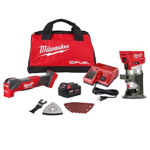 M18 FUEL 18V Lithium-Ion Cordless Brushless Oscillating Multi-Tool Kit with FUEL Compact Router