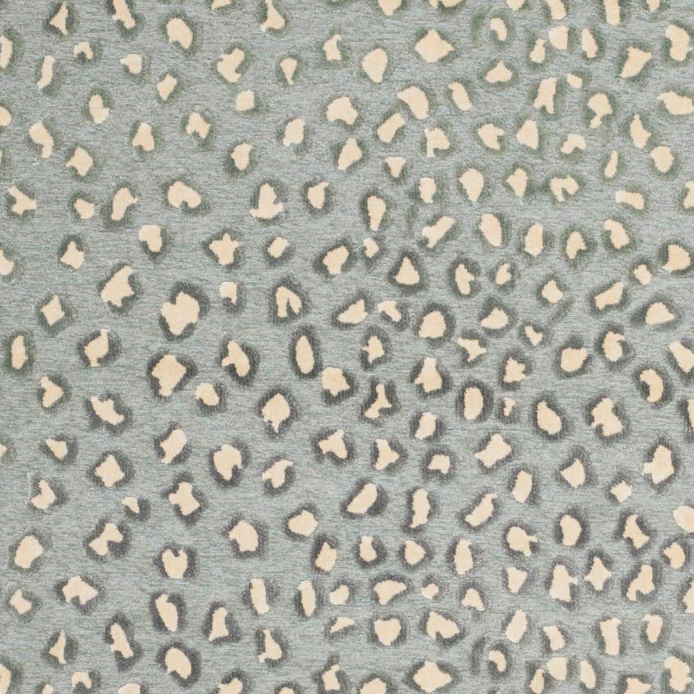 Spruce Essence Cream Hand-Knotted Viscose Silk Blend Area Rug 5'3" x 7'6"