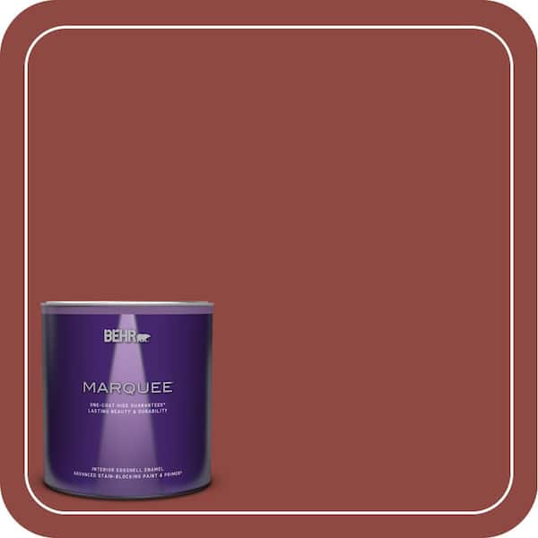 1 qt. #PPH-72 Rusty Red Eggshell Enamel Interior Paint & Primer