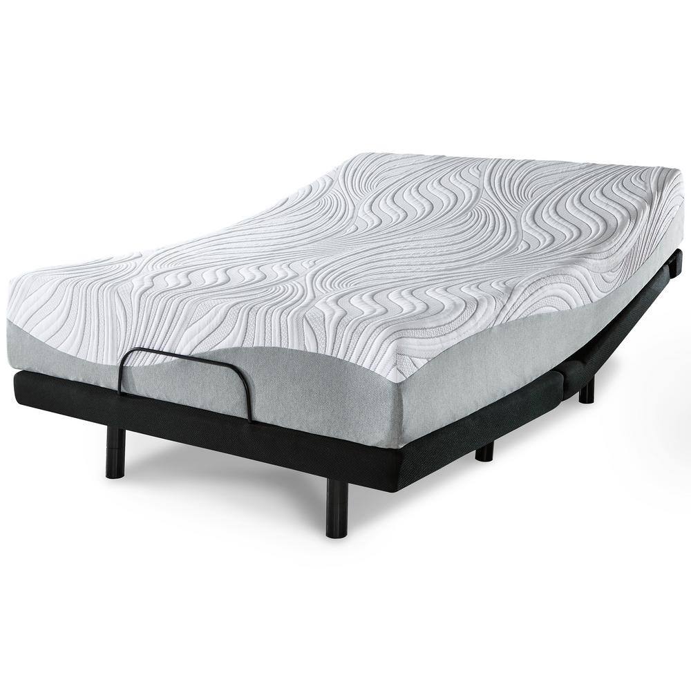 White King Adjustable Memory Foam Bed with 12-Inch Mattress