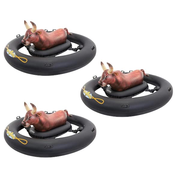 Intex Inflatabull Bull-Riding Inflatable Swimming Pool Lake Fun Float  (3-Pack) 3 x 56285EP - The Home Depot