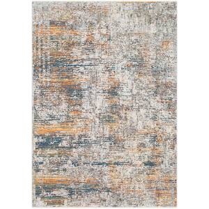 Congressional Orange/Blue 11 ft. 6 in. x 15 ft. 6 in. Abstract Area Rug