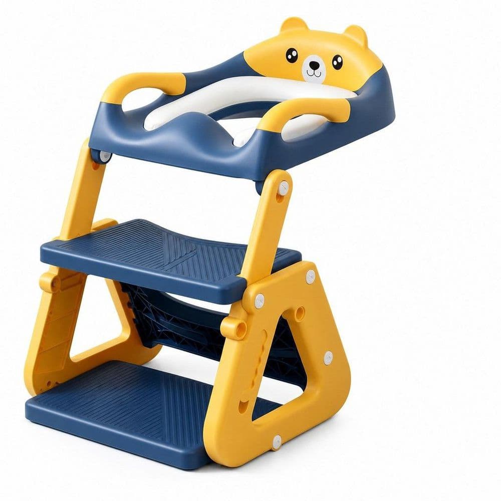 2-in-1 Toddler Potty Training Toilet Chair with Step Stool Ladder, Potty Training Seat for Kids, Boys, Girls, Blue