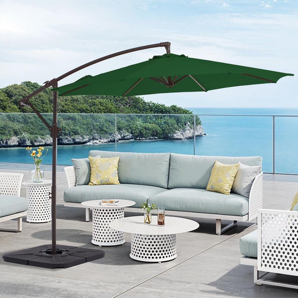 green umbrella patio set up Lyon The easy Sonkuki 7.5 ft. Patio Market