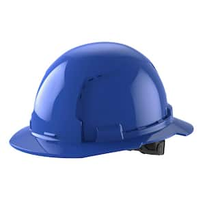 BOLT Blue Type 1 Class C Full Brim Vented Hard Hat with 6-Point Ratcheting Suspension