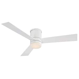 San Francisco Indoor and Outdoor 3-Blade Smart Ceiling Fan 44 in. Matte White with 3000K Integrated Kit and Remote
