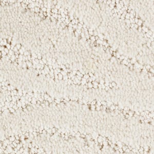 8 in. x 8 in. Pattern Carpet Sample - Echo Creek -Color Bone White