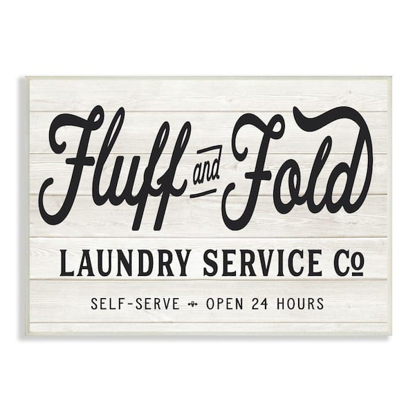 Stupell Industries Farmhouse Laundry Advertisement Rustic Pattern By Lettered and Lined Unframed Print Abstract Wall Art 13 in. x 19 in.