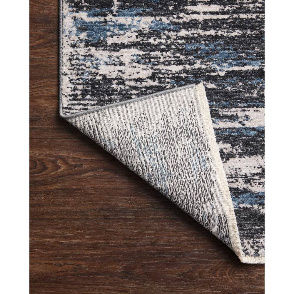 Charcoal Dove & Ivory Abstract Viscose Runner Rug - 31in x 144in