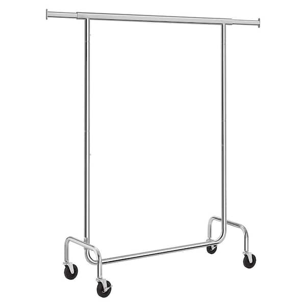 Unbranded Chrome Metal Adjustable Garment Clothes Rack 43 in. W x 63 in. H