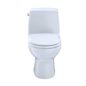 UltraMax 1-Piece 1.6 GPF Single Flush Round Toilet in Cotton White