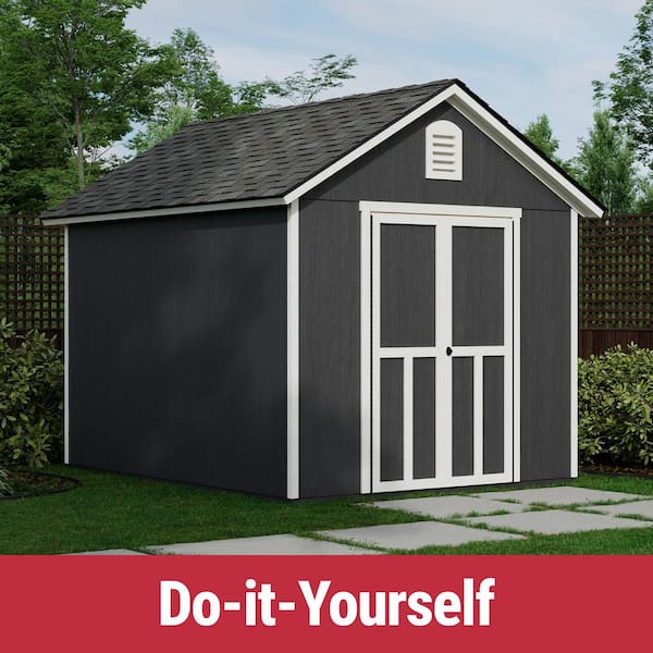 Meridian Do-It-Yourself 8 ft. x 10 ft. Ranch style Backyard Wood Storage Shed with Floor system (80 sq. ft.)