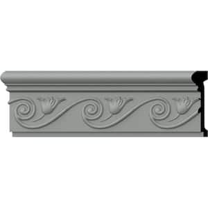SAMPLE - 1 3/8 in. x 12 in. x 5-1/2 in. Urethane Floral Panel Moulding